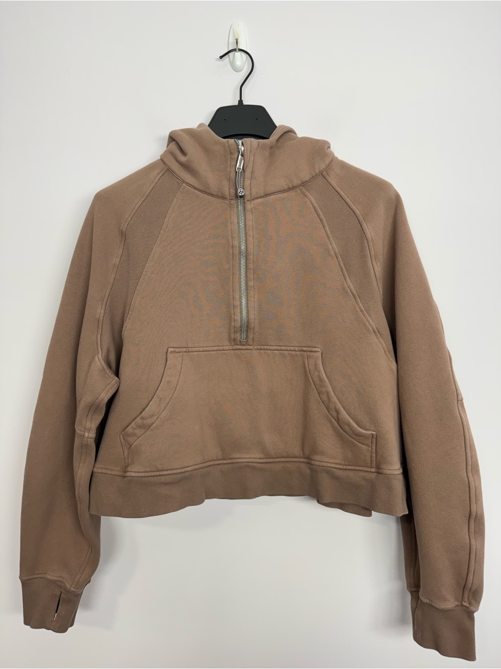 183: Lululemon Scuba Oversized Half-Zip Hoodie Taupetastic Size XL/XXL